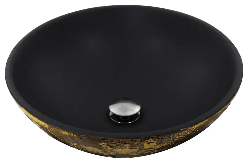 Nantucket Sinks RC7040GMS-MB Drake Hand-decorated Vanity Sink - Matte Black