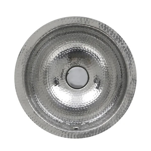 Nantucket Sinks ROS-OF 13" Hand Hammered S. Steel Bathroom Sink