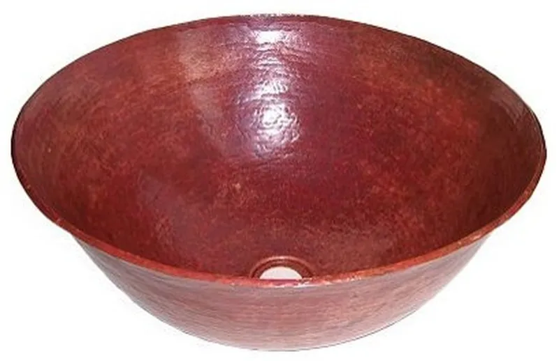 Natural Hammered Round Bathroom Copper Vessel