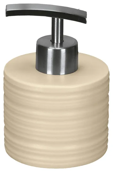 Natural Round Porcelain Bathroom Accessories, Sahara, Soap Dispenser Short