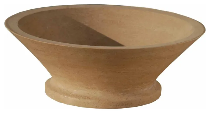 Natural Stone Classic Conical Shape Travertine Vessel Sink (D)16" (H)6"