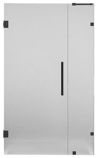 Nautis 35"x72" Completely Frameless Hinged Shower Door, Frosted, Oil Rub Bronze