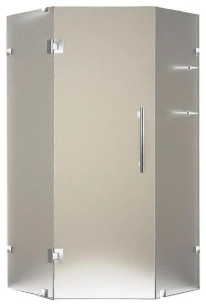 Neoscape Frameless NeoAngle Frost Shower Enclosure, Steel, 40"x40"x72"