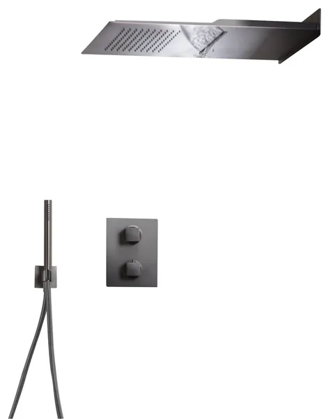 Nepoli Complete Shower Set, Brushed Nickel