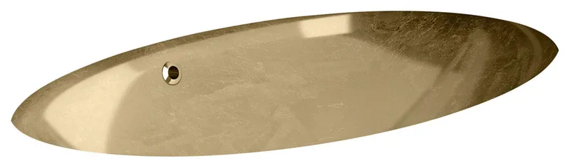 Nicla Under-Mount Modern Bathroom Sink, Gold Leaf