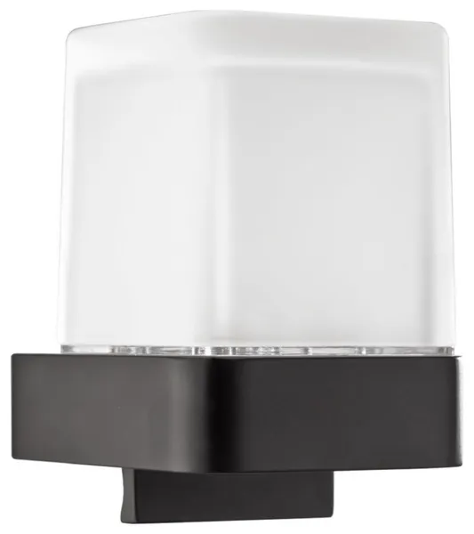 Nicole Square Wall Frosted Glass Soap Dispenser, Matte Black