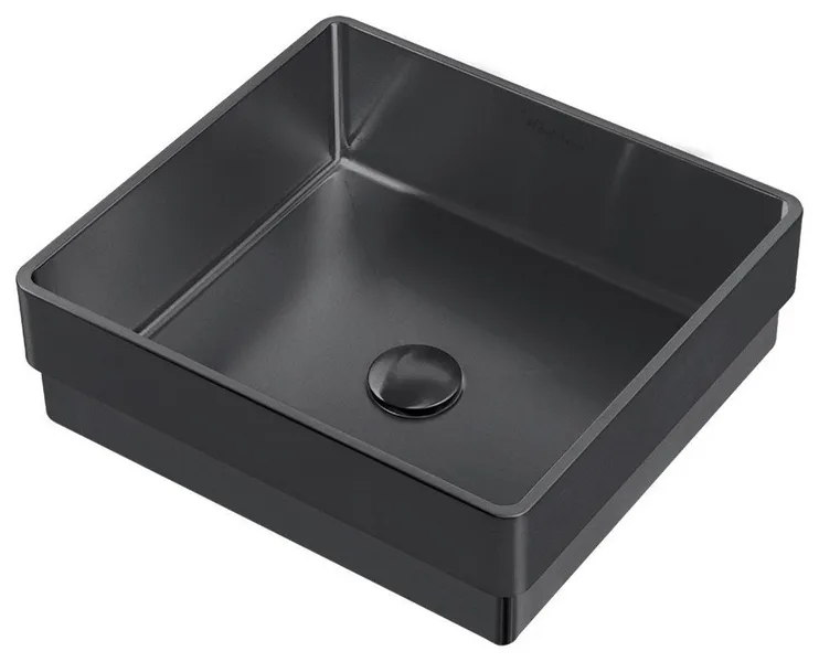 Noah Plus 10 Gauge Frame Squared Matte Textured Semi-Recessed Basin Set
