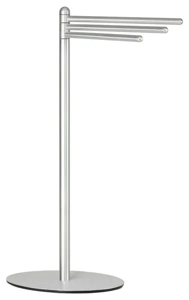 Noli Contemporary 3 Swing Arm Towel Stand, Brushed Aluminum