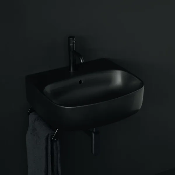 Nolita 5342 Bathroom Sink with Single Faucet Hole in Matte Black