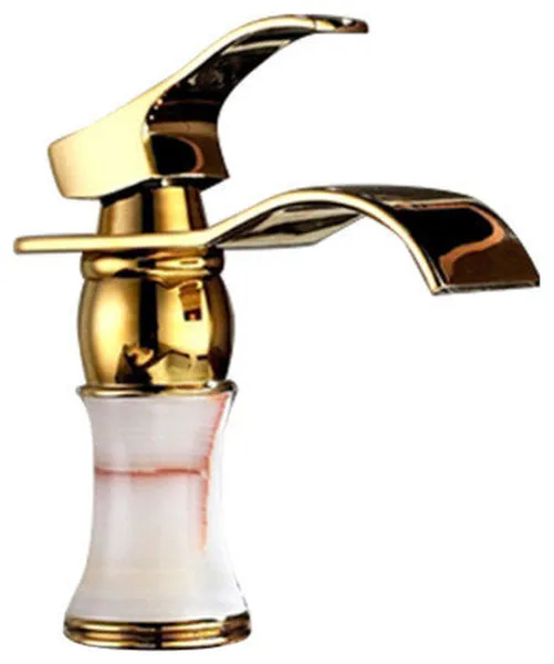 Nora Gold Antique Bronze Bowlder Waterfall Sink Faucet