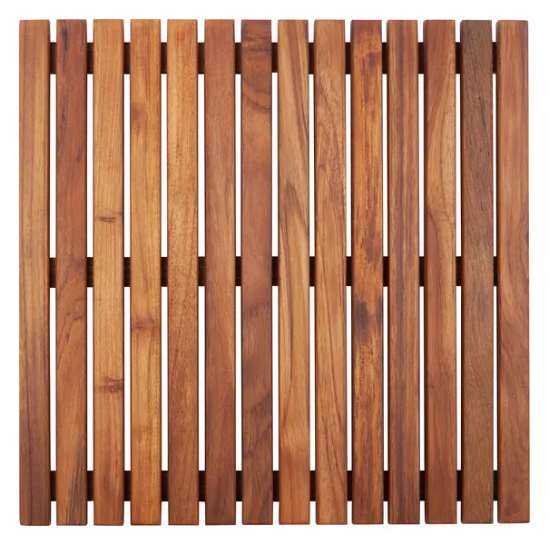 Nordic Style Oiled Teak Shower and Bath Mat 19.6″x19.6″