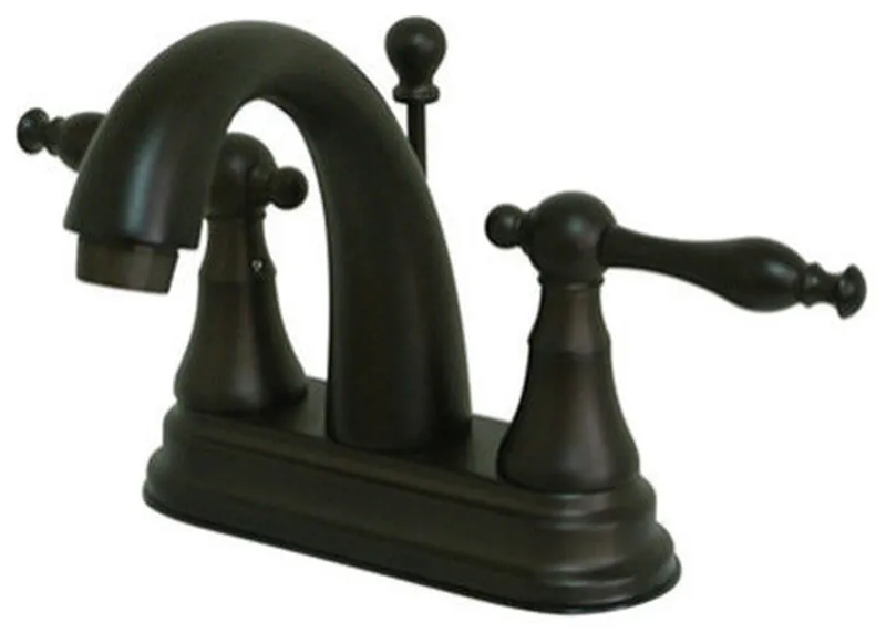 Normandy Two Handle 4" Centerset Lavatory Faucet With Brass Pop-up