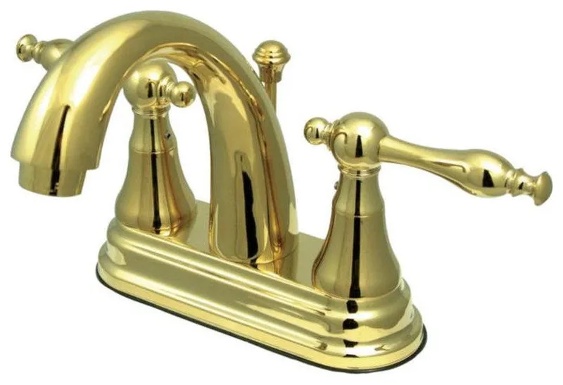 Normandy Two Handle 4" Centerset Lavatory Faucet With Brass Pop-up