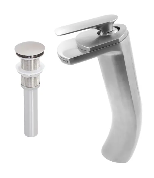 Novatto Cascade Single Lever Waterfall Vessel Faucet Set, GF-057-PUD series, Brushed Nickel