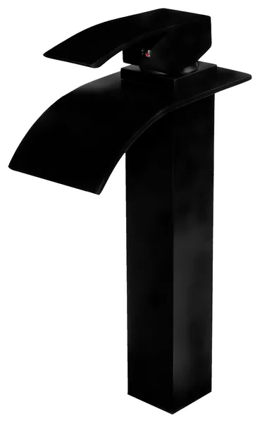 Novatto Eclipse Single Lever Waterfall Vessel Faucet, Matte Black GF-136MB