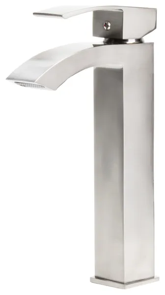 Novatto Steger Modern Single Lever Vessel Faucet, GF-123, Brushed Nickel
