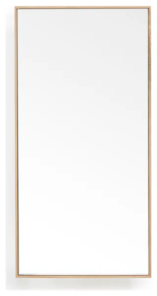 Oak Vanity Mirror, Storage Trays, Wireworks Slimline, Natural Oak