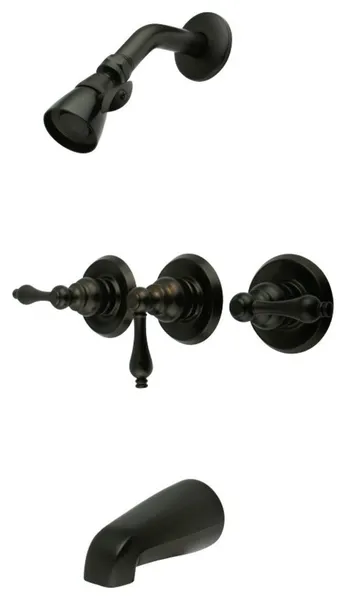 Oil Rubbed Bronze Magellan Three Handle Tub & Shower Faucet KB235AL