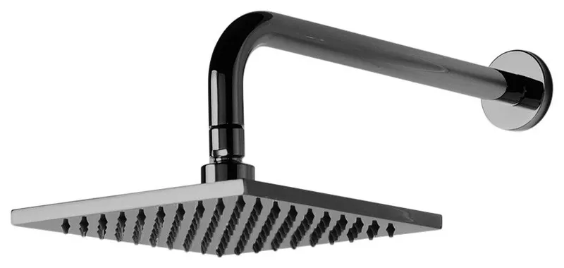 Oil Rubbed Bronze Square Rainfall Shower Head, 8", Water Powered Led Lights