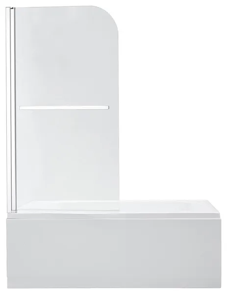 Olivenza 31" W x 55" H Hinged Frameless Tub Door, Polished Chrome