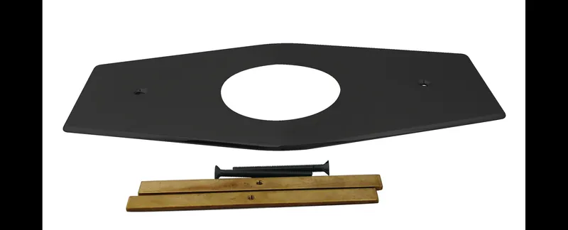 One-Hole Remodel Plate For Mixet In Powder Coated Flat Black