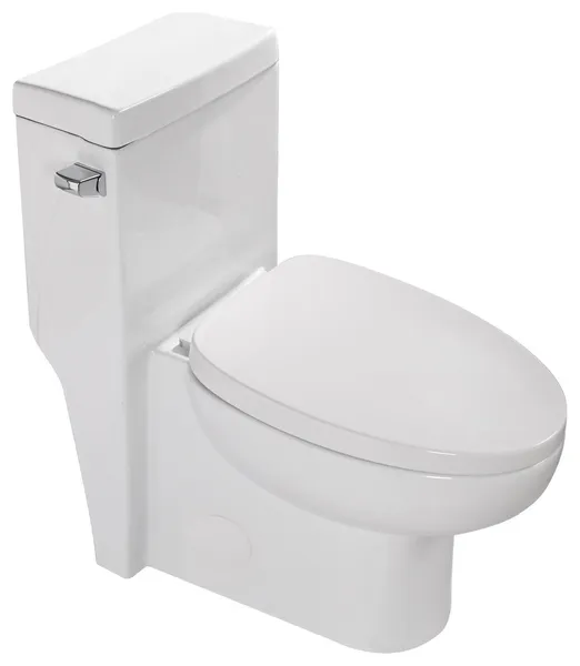 One Piece 1.28 GPF Siphon Jet Single Flushing Toilet