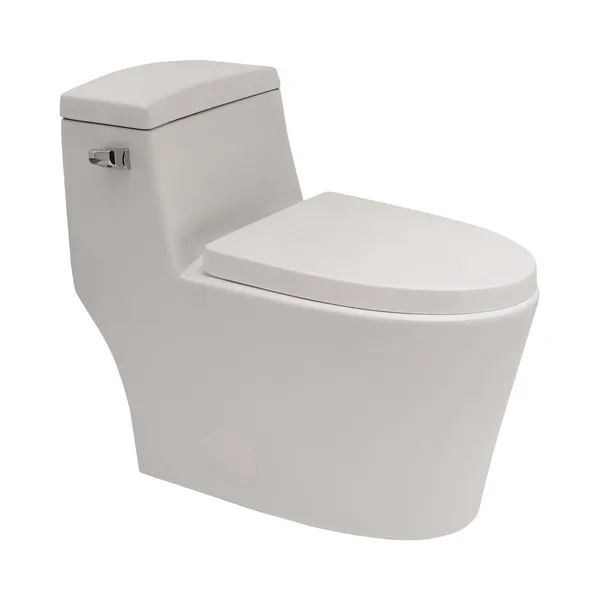One Piece 1.28 GPF Tornado Flush Single Flushing Toilet