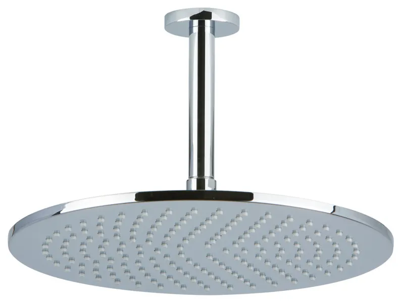 Opera 12" Shower Rainhead Ceiling Mount, 4.75" Arm, Chrome