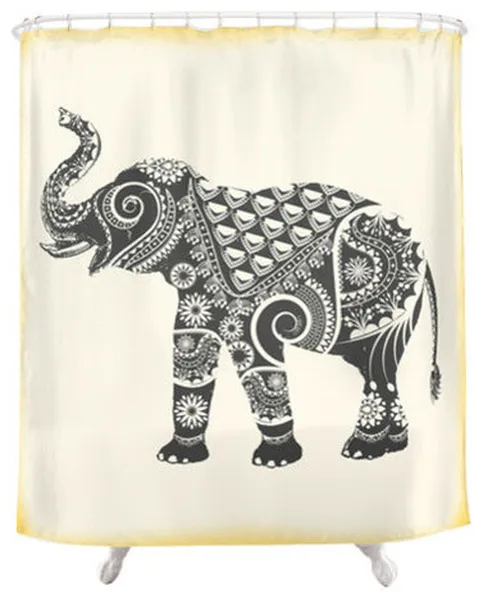 Ornate Elephant Shower Curtain