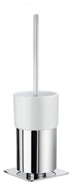 Outline Toilet Brush, Polished Chrome/Frosted Glass, Polished Chrome/Porcelain