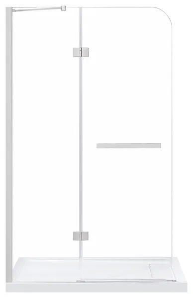 Ove Decors Annie 45" Tempered Shower Panels, Satin Nickel