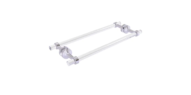 Pacific Beach 18" Back to Back Shower Door Towel Bar, Satin Chrome