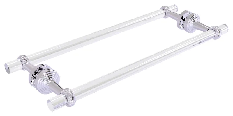 Pacific Beach 18"Back to Back Shower Door Towel Bar With Twisted Accents
