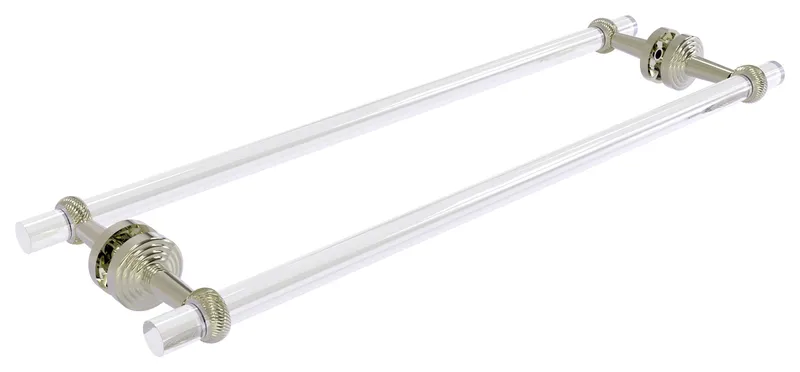 Pacific Beach 24"Back to Back Shower Door Towel Bar With Twisted Accents