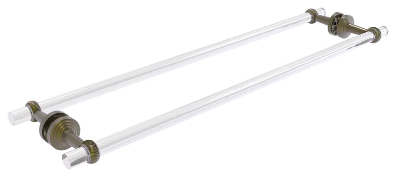 Pacific Beach 30"Back to Back Shower Door Towel Bar With Twisted Accents