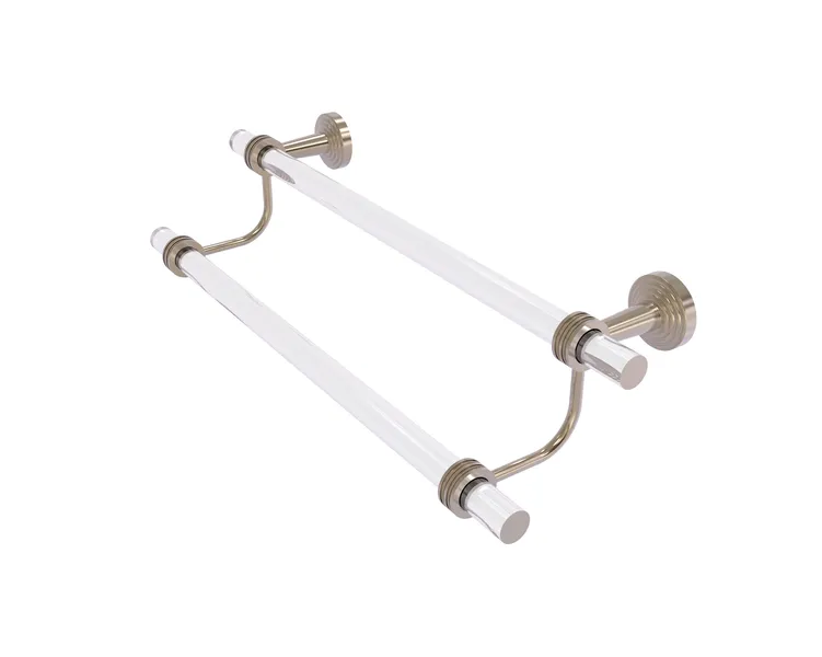 Pacific Beach 36" Double Towel Bar with Dotted Accents, Antique Pewter