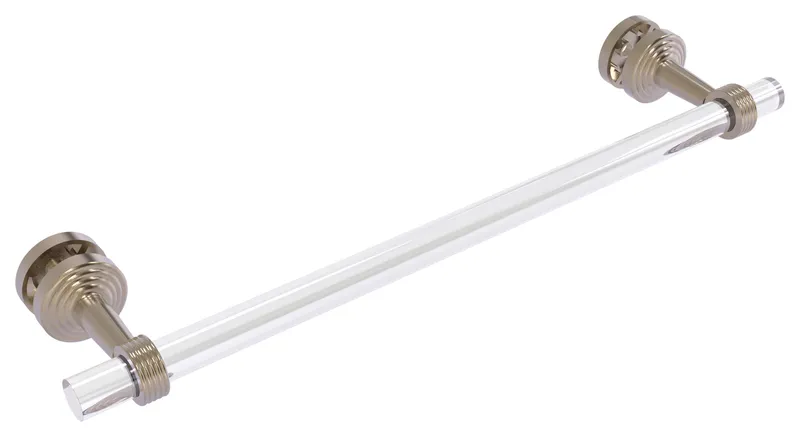 Pacific Beach Collection 18"Shower Door Towel Bar With Groovy Accents