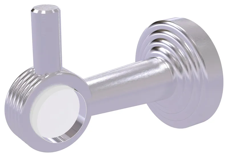 Pacific Beach Robe Hook with Groovy Accents, Satin Chrome