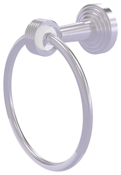 Pacific Beach Towel Ring with Groovy Accents, Satin Chrome