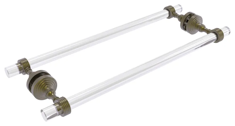 Pacific Grove 18"Back to Back Shower Door Towel Bar With Groovy Accents