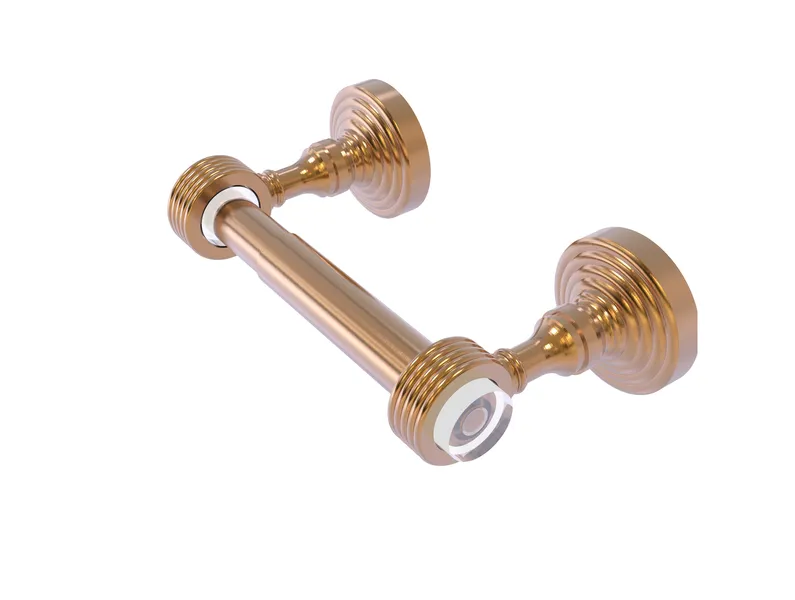 Pacific Grove 2-Post Toilet Paper Holder with Groovy Accents, Brushed Bronze