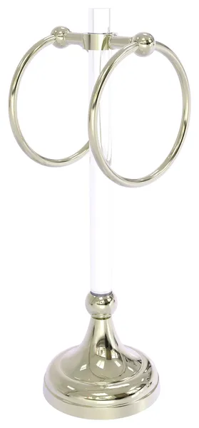 Pacific Grove 2 Ring Vanity Towel Ring, Polished Nickel