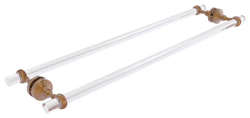 Pacific Grove 30"Back to Back Shower Door Towel Bar With Twisted Accents