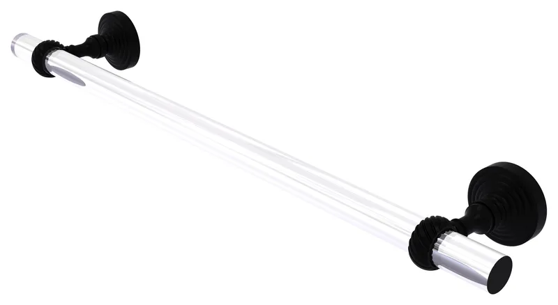 Pacific Grove 30" Towel Bar with Twisted Accents, Matte Black