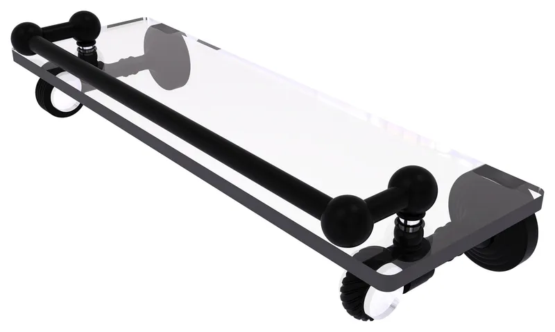 Pacific Grove Collection 16"Gallery Glass Shelf With Twisted Accents
