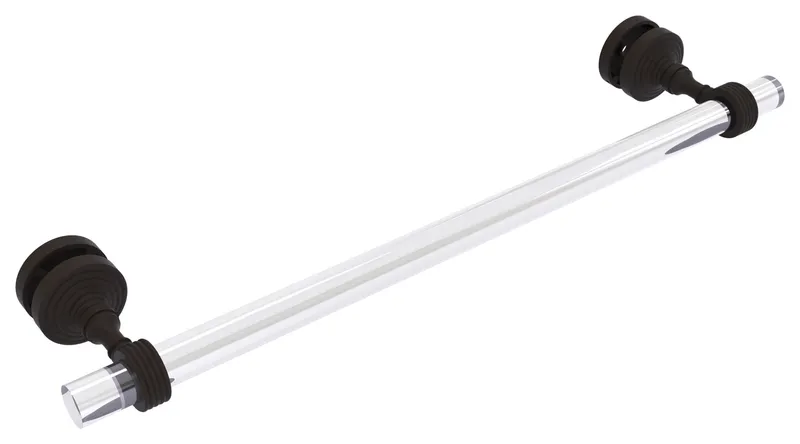 Pacific Grove Collection 18"Shower Door Towel Bar With Groovy Accents