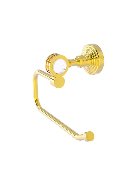 Pacific Grove Euro Style Toilet Tissue Holder with Dot Accent, Polished Brass