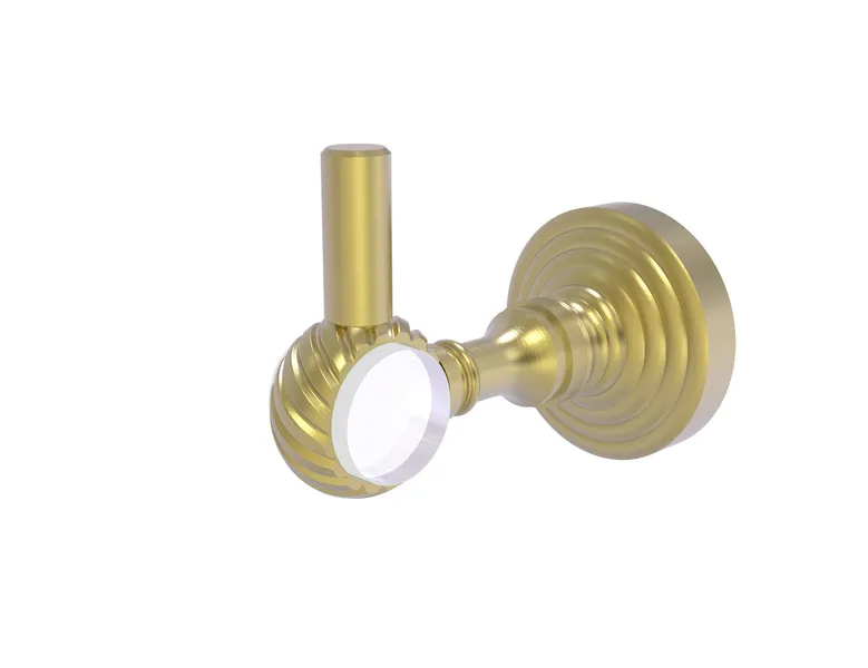 Pacific Grove Robe Hook with Twisted Accents, Satin Brass