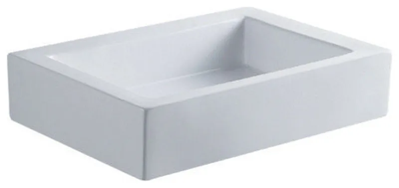 Pacifica White China Vessel Bathroom Sink without Overflow Hole