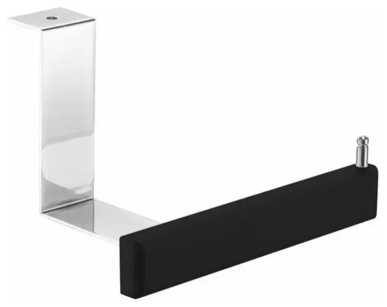 paper holder furniture side, Chrome/Black Wood